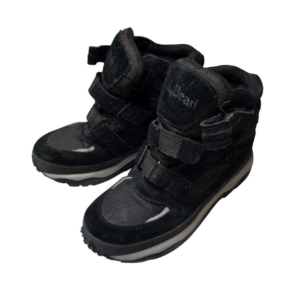 LL Bean Womens Black Primaloft Insulated Snow Boots Hook 0MR94 04 Size 8.5 T4